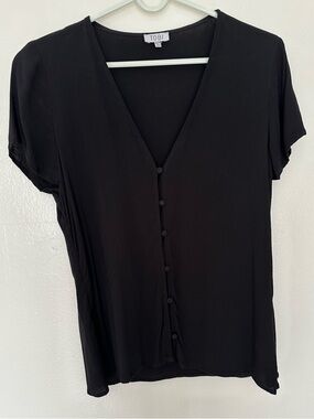 Tobi Black Button Up Blouse Size Medium